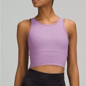 lululemon athletica Purple Ribbed Crop Top